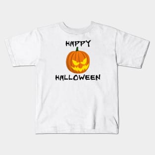 Happy Halloween Scary Smile Jack O Lantern Kids T-Shirt